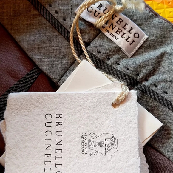 NWT Brunello Cucinelli BC Smoked Purple High Waist Trousers - Picture 5 of 13